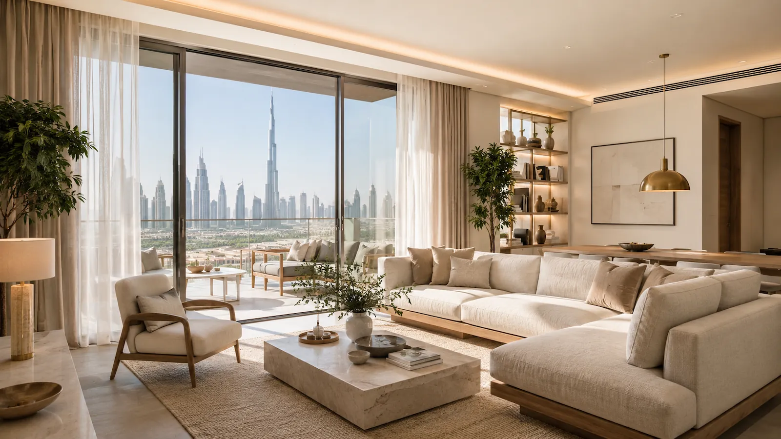 Dubai apartment interior designed for sunlight and climate